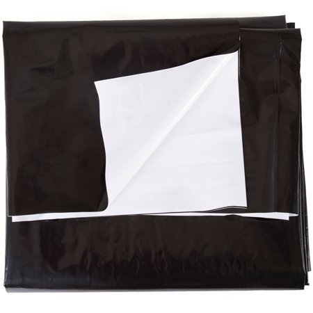 lot 17761 image: Apollo Horticulture 5.5 Mil Black and White Panda Poly Film Sheeting - 10 x 25