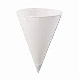 lot 17788 image: 4.5 oz 5k Rolled-Rim Paper Cone Cups in White