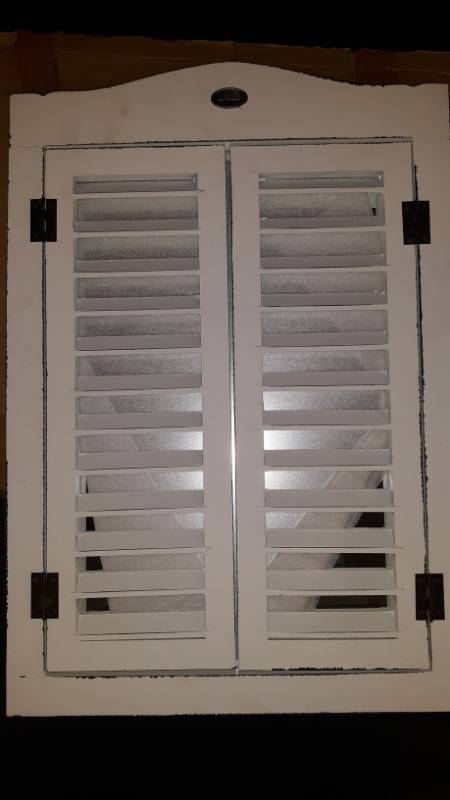 lot 17789 image: White Shutters Mirror