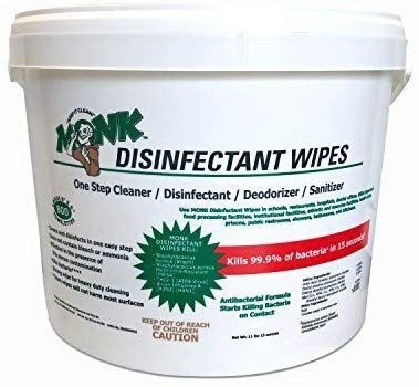 lot 17819 image: Monk Disinfectant Wipes 800 Count Refill-2 Pack, New