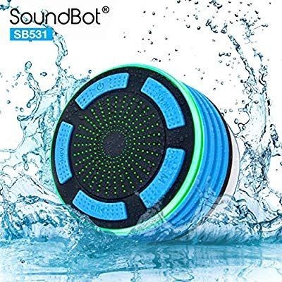 lot 17842 image: Kong Kim Ipx7 100% Waterproof & Dust-proof Floating Bluetooth Shower Speaker, Blue, New