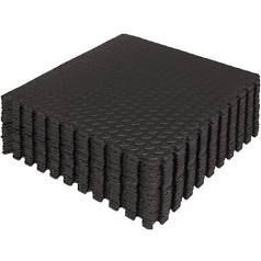 lot 17879 image: Yogu Puzzle Exercise Mat Interlocking Tiles, Black, New