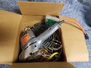 lot 14005 image: Mixed lot of Range Parts, Wire, and a Hedge Trimmer