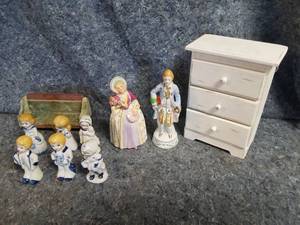 lot 14044 image: Vintage Figurines and Miniature Furniture