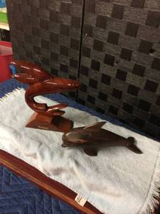 lot 1585 image: Pair of Wood Sculptures
