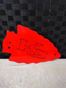 lot 1626 image: Kansas City Chiefs Metal Arrowhead Sign