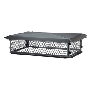 lot 1869 image: Shelter 15-in x 37-in Black-Painted Galvanized Steel Chimney Cap