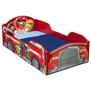 lot 1938 image: Delta Children Wood Toddler Bed, Nick Jr. PAW Patrol