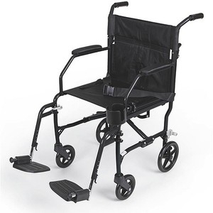lot 1961 image: Medline Ultralight Transport Chair, Black