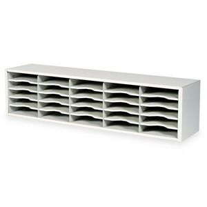 lot 2047 image: E-Z Sort Steel Mail Sorter module, Light Gray