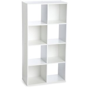 lot 2055 image: ClosetMaid 420 8-Cube Laminate Storage Organizer, White