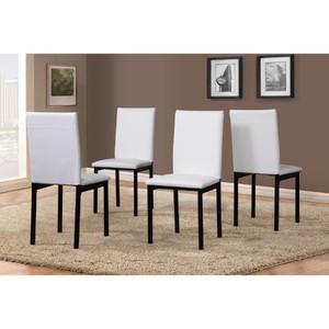 lot 2091 image: Roundhill Furniture Noyes Faux Leather Dining Side Chair - Set of 4