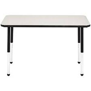 lot 1958 image: AmazonBasics hoolabuyBasics 30 x 48 Rectangular School Activity Table Ball Glide Legs