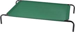 lot 1979 image: Amsbasics Elevated Cooling Pet Bed, L, Green