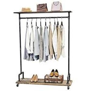 lot 2056 image: MBQQ Industrial Pipe Clothing Rack