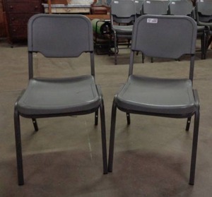 lot 1932 image: Lot of 2 Iceberg Brand Chairs - Gray