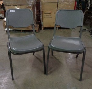 lot 1928 image: Lot of 2 Iceberg Brand Chairs - Gray