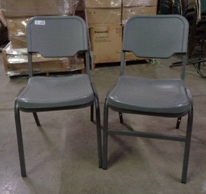 lot 1931 image: Lot of 2 Iceberg Brand Chairs - Gray