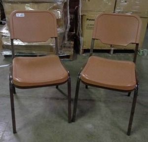 lot 1974 image: Lot of 2 Iceberg Brand Chairs - Brown