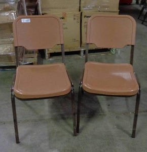 lot 1976 image: Lot of 2 Iceberg Brand Chairs - Brown