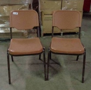 lot 1977 image: Lot of 2 Iceberg Brand Chairs - Brown