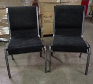 lot 1981 image: Lot of 2 Fellowship Chair Brand Chairs - Black