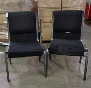 lot 1983 image: Lot of 2 Fellowship Chair Brand Chairs - Black