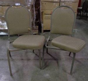 lot 2002 image: Lot of 2 MTS Seating Chairs - Taupe  Brown