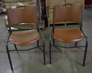 lot 2015 image: Set of 2 Lifetime Brand Chairs - Brown