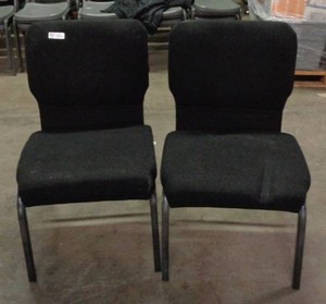 lot 2048 image: Lot of 2 Chairs - Black