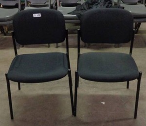 lot 2056 image: Lot of 2 HON Basyx Stackable Chair - Black