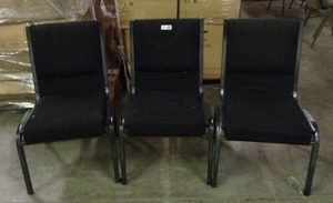 lot 2057 image: Lot of 3 Fellowship Chair Brand Chairs - Black