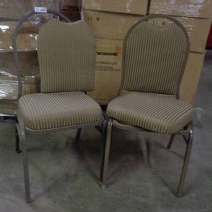lot 2123 image: Lot of 2 MTS Seating Chairs - Taupe  Brown