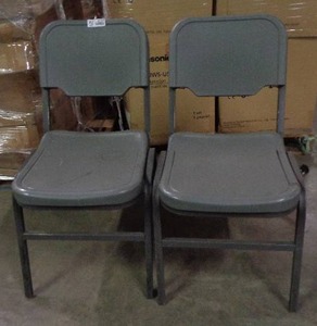 lot 2127 image: Lot of 2 Iceberg Brand Chairs - Gray