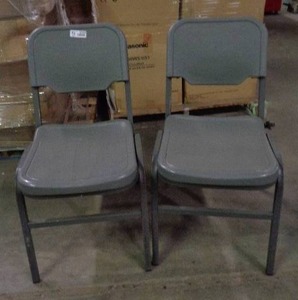 lot 2129 image: Lot of 2 Iceberg Brand Chairs - Gray