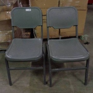 lot 2132 image: Lot of 2 Iceberg Brand Chairs - Gray