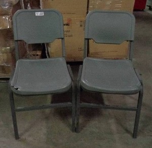 lot 2135 image: Lot of 2 Iceberg Brand Chairs - Gray