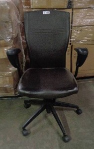 lot 2138 image: Dark Brown Office Chairs