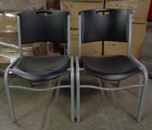 lot 2140 image: Lifetime Chairs Lot Of 2 Black