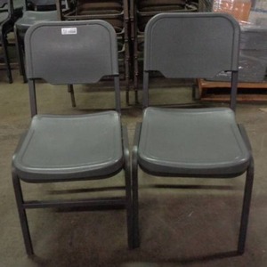 lot 2128 image: Lot of 2 Iceberg Brand Chairs - Gray