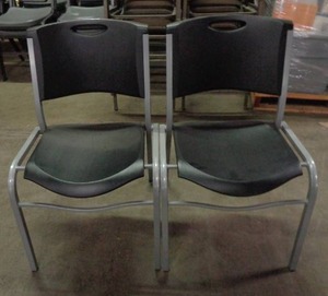 lot 2143 image: Lifetime Chairs Lot Of 2 Black