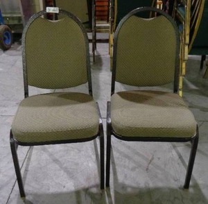 lot 2149 image: Lot of 2 Shelby Williams Chairs - Green  Brown