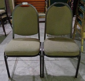 lot 2151 image: Lot of 2 Shelby Williams Chairs - Green  Brown