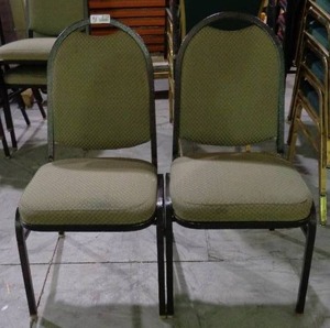 lot 2152 image: Lot of 2 Shelby Williams Chairs - Green  Brown