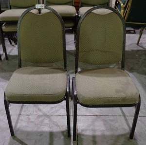 lot 2153 image: Lot of 2 Shelby Williams Chairs - Green  Brown
