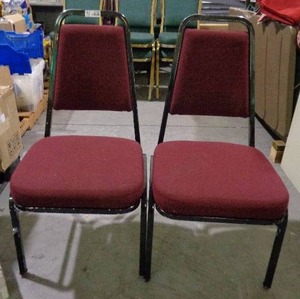 lot 2164 image: Lot of 2 Virco Chairs - Maroon