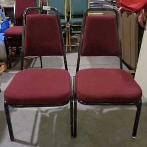 lot 2165 image: Lot of 2 Virco Chairs - Maroon