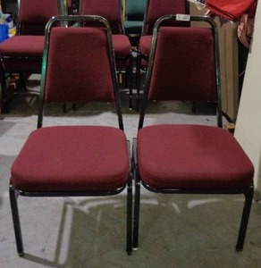 lot 2167 image: Lot of 2 Virco Chairs - Maroon