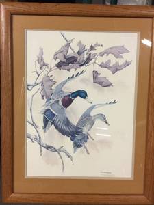 lot 4059 image: Signed Framed Wall Art