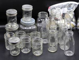 lot 1593 image: Very Large Lot Ball and Kerr Jars Jelly Jars, Half Pint size and more...